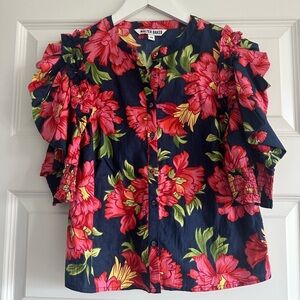 Walter Baker Puff Sleeve Floral Top